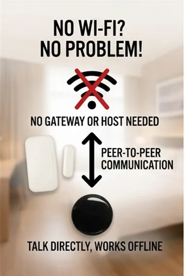 No Wi-Fi needed: peer-to-peer communication works offline